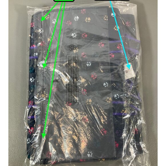 Lug Rover Paws Oversized Tote - Durable Navy Textile Bag with Purple Accents - Picture 4 of 6